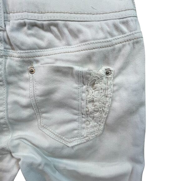 No Boundaries Capris 1 White Distressed Low Rise Denim Junior (W26L19) - Picture 16 of 16